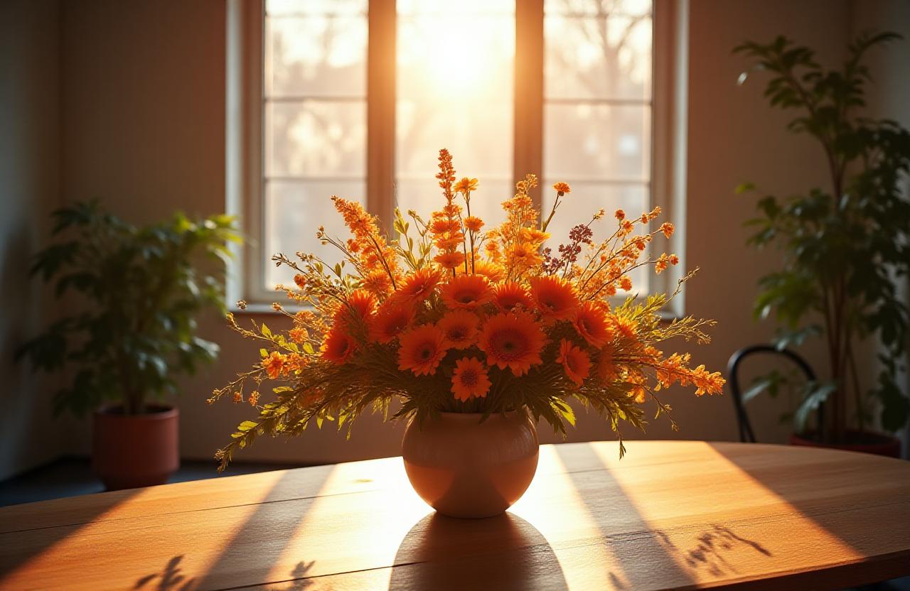 Artfully arranged seasonal bouquet